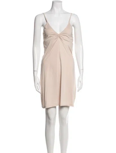 Pre-owned Silvia Tcherassi Silk Mini Dress In Neutrals
