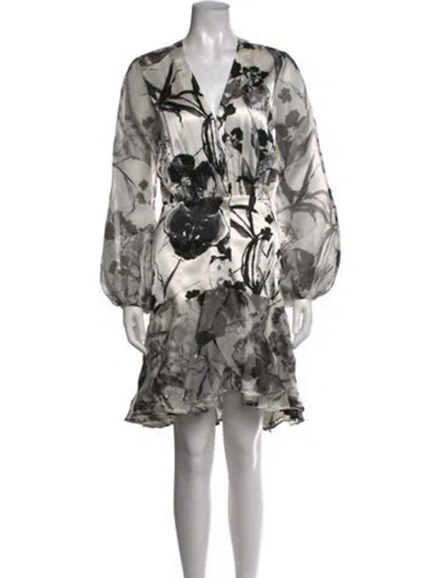 Pre-owned Silvia Tcherassi Silk Mini Dress In Neutrals
