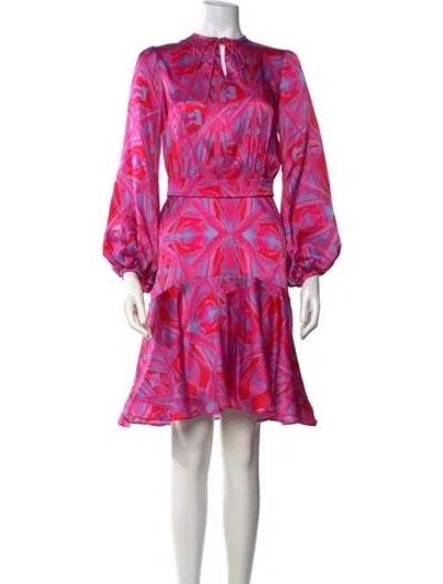 Pre-owned Silvia Tcherassi Silk Mini Dress In Pink