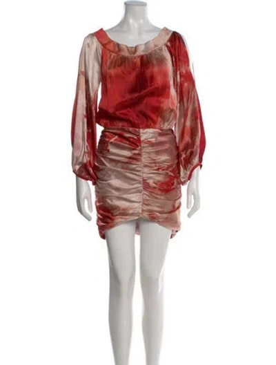 Pre-owned Silvia Tcherassi Silk Mini Dress In Red