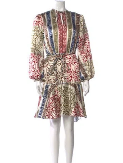 Pre-owned Silvia Tcherassi Silk Mini Dress In Red