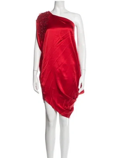 Pre-owned Silvia Tcherassi Silk Mini Dress In Red