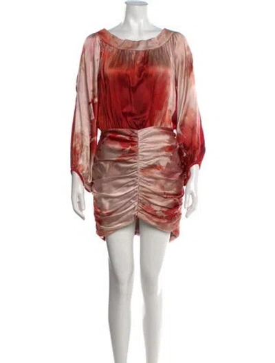 Pre-owned Silvia Tcherassi Silk Mini Dress In Red