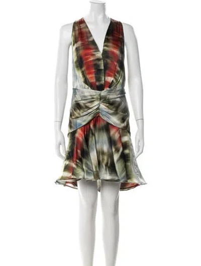 Pre-owned Silvia Tcherassi Silk Mini Dress W/ Tags In Green
