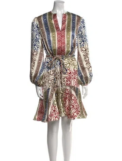 Pre-owned Silvia Tcherassi Silk Mini Dress In White