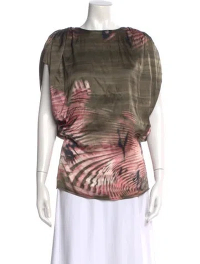 Pre-owned Silvia Tcherassi Silk Printed Blouse In Multi