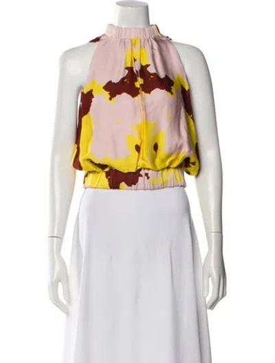Pre-owned Silvia Tcherassi Silk Printed Blouse W/ Tags In Multi