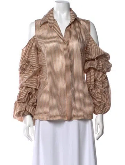 Pre-owned Silvia Tcherassi Silk Striped Blouse In Multi