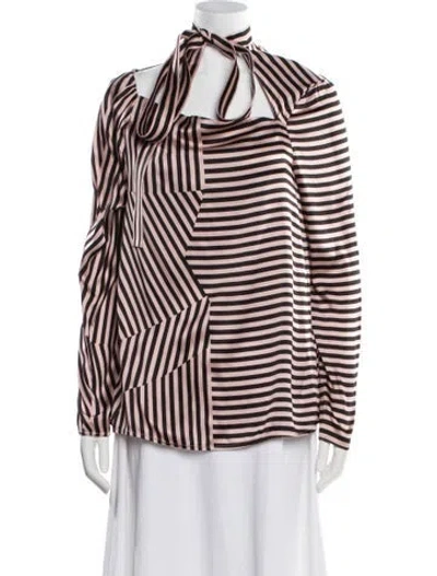 Pre-owned Silvia Tcherassi Silk Striped Blouse In Multi