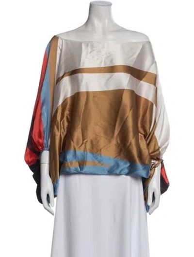 Pre-owned Silvia Tcherassi Silk Striped Blouse In Multi