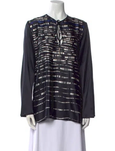 Pre-owned Silvia Tcherassi Silk Striped Tunic In Multi