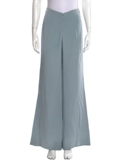 Pre-owned Silvia Tcherassi Silk Wide Leg Pants In Blue