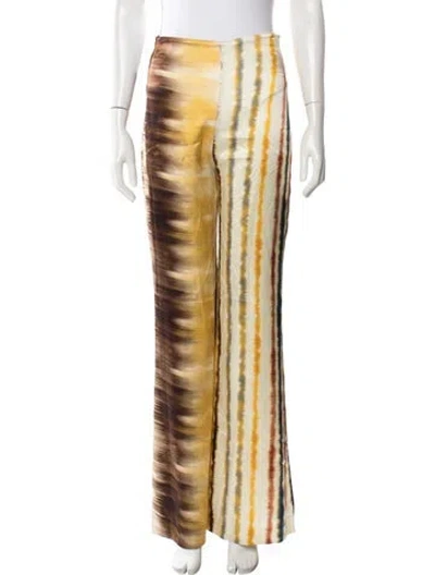 Pre-owned Silvia Tcherassi Silk Wide Leg Pants In Neutral
