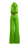 Silvia Tcherassi Siv Halter Jumpsuit In Green