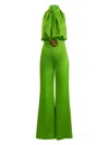 Silvia Tcherassi Siv Knotted Belted Jumpsuit In Green