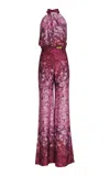Silvia Tcherassi Siv Printed Jumpsuit In Purple