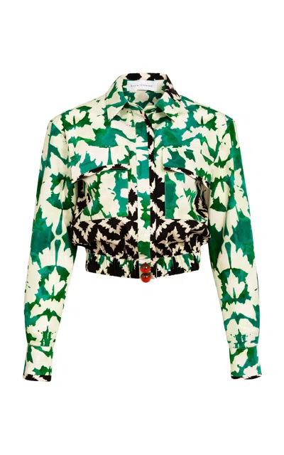 Silvia Tcherassi Soleil Cotton Blouse In Animal Print