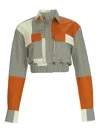 Silvia Tcherassi Soleil Cotton Cropped Shirt In Multi