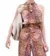 Silvia Tcherassi Stefano Sleeveless Blouse In Peach Animal Print In Animal Print