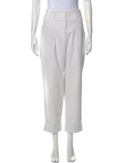 Pre-owned Silvia Tcherassi Straight Leg Pants In White