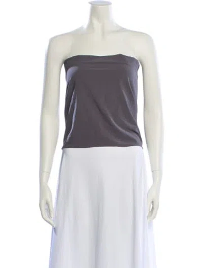 Pre-owned Silvia Tcherassi Strapless Crop Top In Gray
