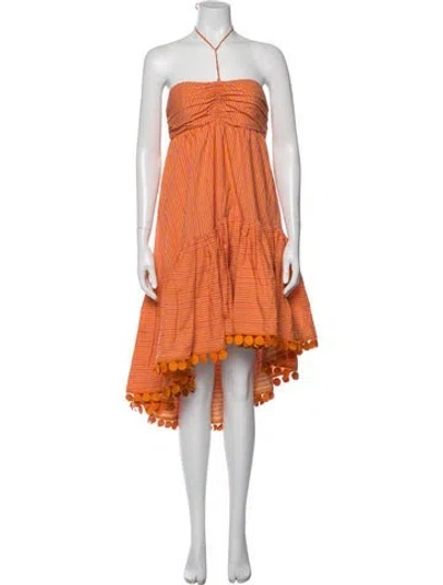 Pre-owned Silvia Tcherassi Strapless Knee-length Dress W/ Tags In Orange
