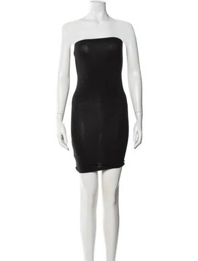 Pre-owned Silvia Tcherassi Strapless Mini Dress In Black