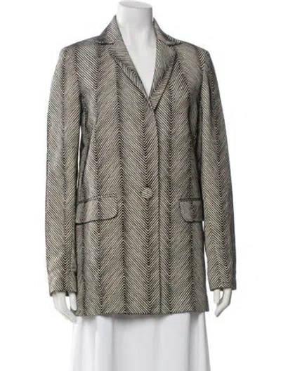Pre-owned Silvia Tcherassi Striped Blazer In Multi