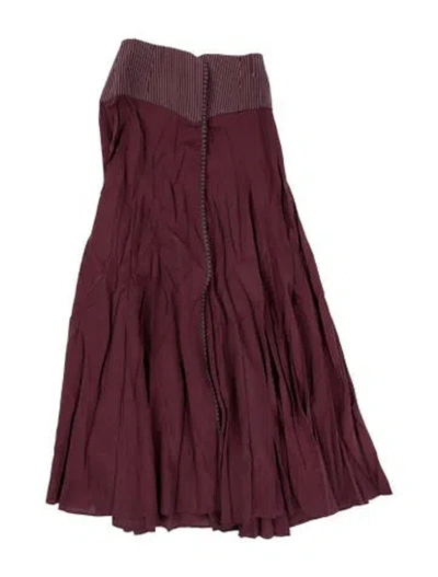 Pre-owned Silvia Tcherassi Striped Long Dress In Burgundy