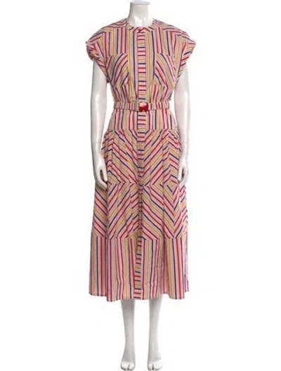 Pre-owned Silvia Tcherassi Striped Long Dress In Multi