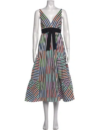 Pre-owned Silvia Tcherassi Striped Long Dress In Multi