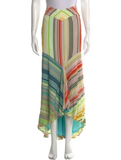 Pre-owned Silvia Tcherassi Striped Long Skirt In Blue