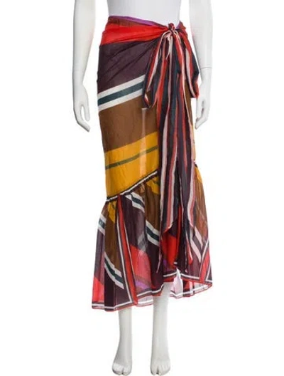 Pre-owned Silvia Tcherassi Striped Long Skirt W/ Tags In Multi