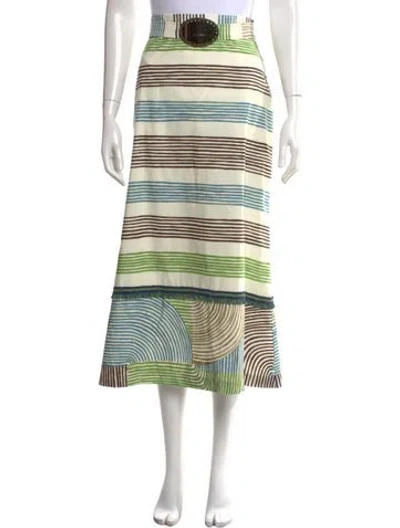 Pre-owned Silvia Tcherassi Striped Long Skirt W/ Tags In Multicolor