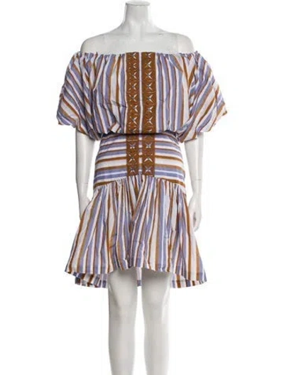 Pre-owned Silvia Tcherassi Striped Mini Dress In Multi