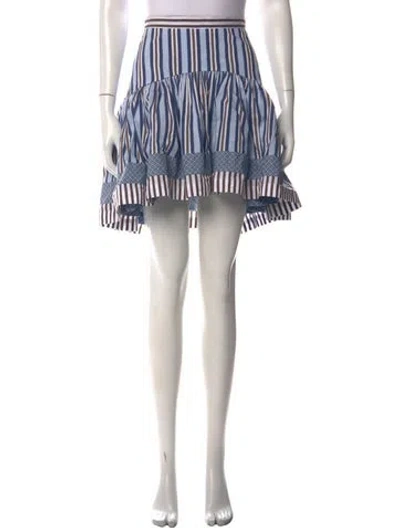 Pre-owned Silvia Tcherassi Striped Mini Skirt In Blue