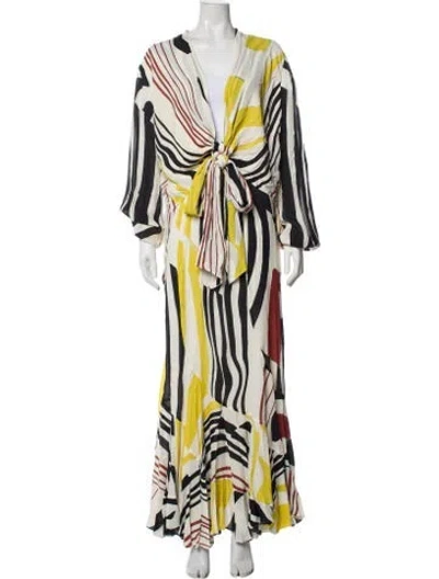 Pre-owned Silvia Tcherassi Striped Skirt Set In Neutral