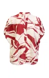 Silvia Tcherassi Susanne Abstract Printed Top In Red