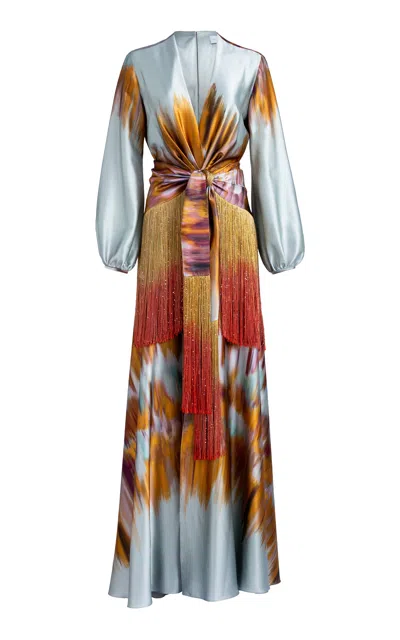 Silvia Tcherassi Sutton Silk-blend Printed Maxi Dress In Animal Print