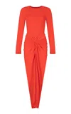 Silvia Tcherassi Sydelle Knot-detailed Maxi Dress In Orange