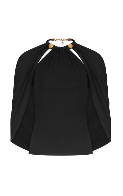 Silvia Tcherassi Tabatha Gathered Top In Black