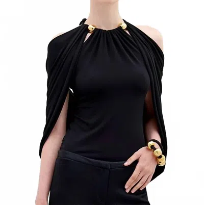 Silvia Tcherassi Tabatha Top In Black