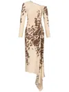Silvia Tcherassi Tahia One-shoulder Maxi Dress In Neutrals