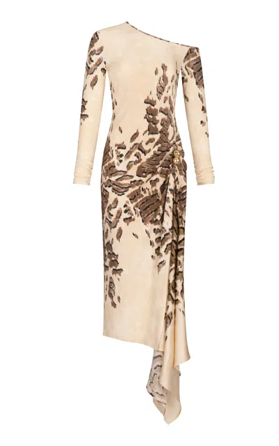 Silvia Tcherassi Tahia One-shoulder Maxi Dress In Bgabsam