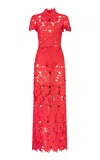 Silvia Tcherassi Taiana Cutout Cotton-blend Maxi Dress In Red