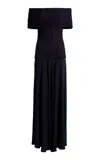 Silvia Tcherassi Taylor Knit Maxi Dress In Black