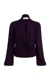 Silvia Tcherassi Tea Draped Blouse In Purple