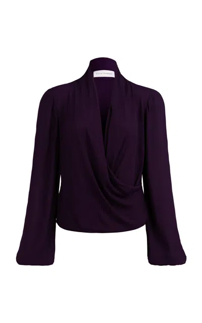 Silvia Tcherassi Tea Draped Blouse In Purple