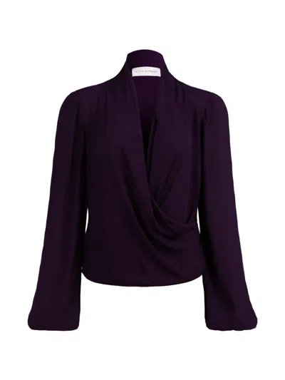 Silvia Tcherassi Tea Wrap-style Blouse In 퍼플