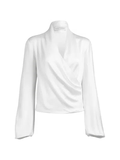 Silvia Tcherassi Tea Wrap-style Blouse In White